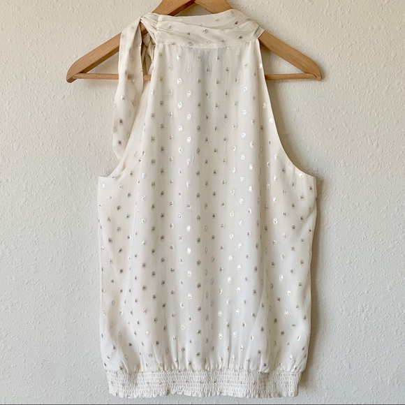 WHBM Silver Polka Dot Halter Top - Picture 5 of 7